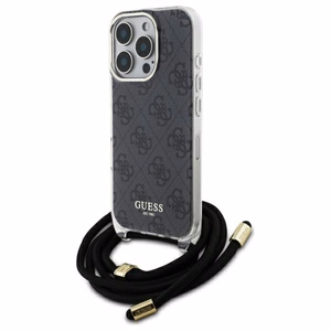 Guess Crossbody Cord 4G Print Ümbris jaoks iPhone 16 Pro Max - must