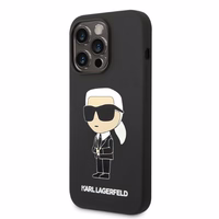 Karl Lagerfeld Silicone Ikonik ümbris jaoks iPhone 14 Pro - must