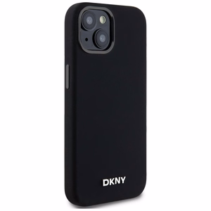 DKNY Liquid Silicone Small Metal Logo MagSafe Ümbris jaoks iPhone 14/15/13 - Must