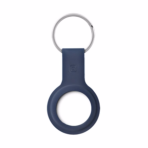 Crong Silicone ümbris seadmele Apple AirTag 1 / 2, võtmerõngaga, tumesinine