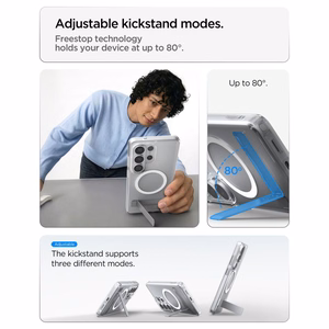 Spigen Ultra Hybrid S Mag MagSafe ümbris Samsung Galaxy S26 Ultra - läbipaistev ja valge