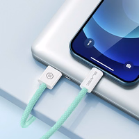Blavec Kaabel Candy braided - USB to Lightning - 2,4A 2 metres Apple CarPlay (CCA-UL24GN20) roheline
