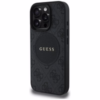 Guess 4G Circle Classic Logo MagSafe ümbris jaoks iPhone 16 Pro Max - must