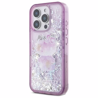 Hello Kitty Liquid Glitter 50TH Anniversary Party iPhone 16 Pro Max Ümbris - Lilla