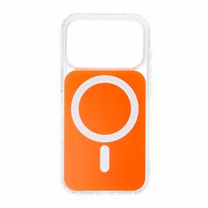 Case for iPhone 17 AIR Clear Fusion Mag Cover compatible with MagSafe hermes orange