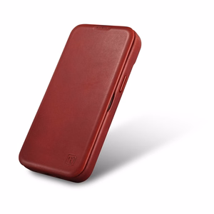 Чехол iCarer CE Oil Wax Premium Leather Folio для iPhone 14 Plus магнитный с откидной крышкой MagSafe красный
