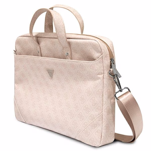 Guess Saffiano 4G Triangle Logo bag jaoks a 16'' laptop - roosa