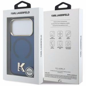 Karl Lagerfeld IML K Head Logo MagSafe Ümbris for iPhone 17 Pro - sinine