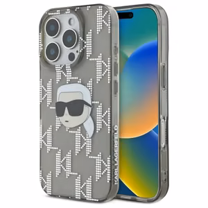 Karl Lagerfeld IML Karl Head Electroplated iPhone 16 Pro Ümbris - must