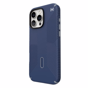 Speck Presidio2 Grip MagSafe'i ja ClickLocki toega ümbris iPhone 16 Pro Max-le, Coastal Blue/Dust Grey