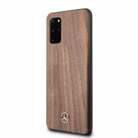 Mercedes Wood Line pähklipuust ümbris Samsung Galaxy S20+ jaoks - pruun