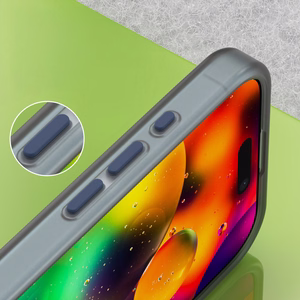 Magnetic Abrasive iPhone 17 Ümbris Compatible with MagSafe - Matt Sinine