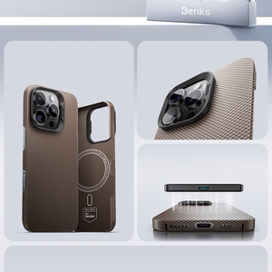 Benks Magnetic Armor Tint Kevlar 1000D (0064) jaoks Iphone 16 Plus sinine