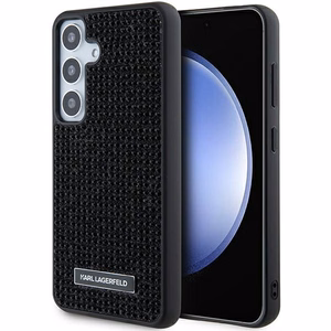 Karl Lagerfeld Rhinestone Metal Logo ümbris jaoks Samsung Galaxy S24 - must