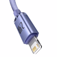 Baseus Crystal Shine cable USB to Lightning, 2.4A, 2m (lilla)
