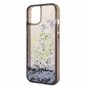 Karl Lagerfeld Liquid Glitter RSG ümbris jaoks iPhone 14 - must