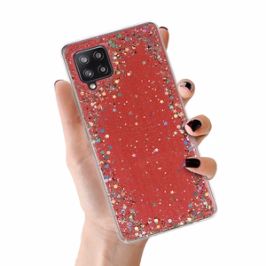 Brilliant Läbipaistev Ümbris jaoks Samsung Galaxy A42 5G Punane