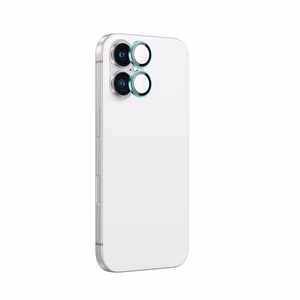 AmazingThing AR Aluminum 2 Lens Glass с рамкой для камеры для iPhone 16 / 16 Plus - зелёный