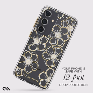 Case-Mate Floral Gems ümbris seadmele Samsung Galaxy S24, kuldne