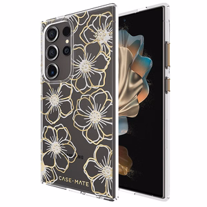 Case-Mate Floral Gems ümbris seadmele Samsung Galaxy S24 Ultra, kuldne