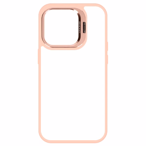 Tel Protect Kickstand Ümbris + camera glass (lens) jaoks Iphone 15 Pro light roosa