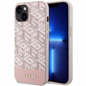 Guess GUHMP14SHGCFSEP iPhone 14 6.1" roosa/roosa hard ümbris GCube Stripes MagSafe