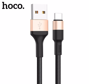 USB kaabel Hoco X26 Type-C 1.0m must-kuldne
