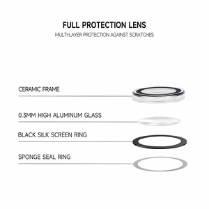 Tel Protect 3D Lens veinipunased karastatud kaitseklaasid Apple iPhone 18 Pro / 18 Pro Max kaameraläätsedele (3 tk)