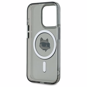 Karl Lagerfeld KLHMP15LHLSCHK iPhone 15 Pro 6.1" must/must hardcase IML Metal Choupette Head MagSafe