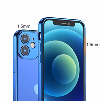 Joyroom New Beauty Series ultra õhuke ümbris galvaniseeritud raamiga iPhone 12 Pro jaoks must (JR-BP743)