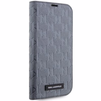 Karl Lagerfeld KLBKP14XSAKLHPG iPhone 14 Pro Max 6.7" bookcase hõbedane/hõbedane Saffiano Monogram