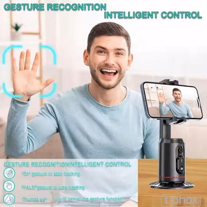 T-PHOX ICIRCLE GIMBAL/TRIPOD FACE TRACKING AI 360 BLACK HOLDER