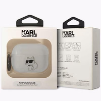 Karl Lagerfeld KLAP2HNCHTCT Airpods Pro 2 cover läbipaistev Ikonik Choupette