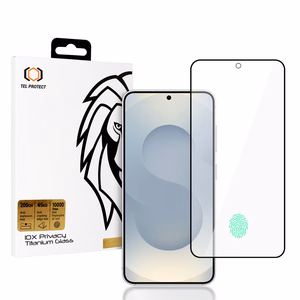 Закалённое стекло Tel Protect 10X Privacy Titanium для Samsung Galaxy S25/S24 (с разблокировкой по отпечатку)