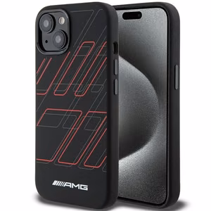 AMG Silicone Large Rhombuses Pattern MagSafe Ümbris jaoks iPhone 15 Plus / 14 Plus - must