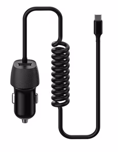 Autolaadija Platinet (PLCRSM) MicroUSB kaabliga (1xUSB 3.4A) must