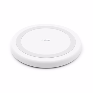 Puro Qi 10 W juhtmevaba laadimisalus Androidi ja iPhone'i seadmetele, valge