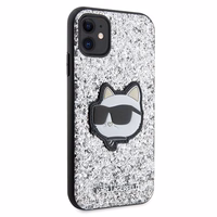 Karl Lagerfeld KLHCN61G2CPS iPhone 11 / Xr 6.1" hõbedane/hõbedane hardcase Glitter Choupette Patch