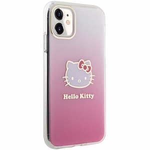 Hello Kitty IML Gradient Electrop Kitty Head Ümbris jaoks iPhone 11 / Xr - Roosa