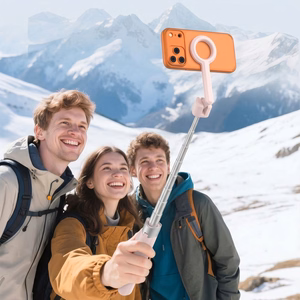 Tech-Protect L10S Bluetooth-selfikepp, roosa ja hall