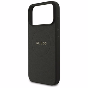 Guess Grained Gold Ring MagSafe ümbris mudelile iPhone 18 Pro Max / 17 Pro Max – värv: must