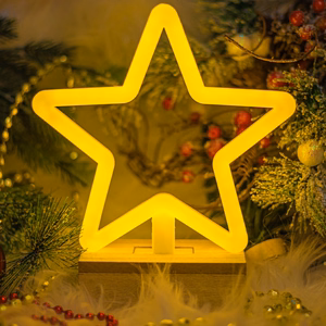 Neon Wood alus LED STAR soojavalge FLNW04 Forever Light