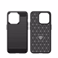 Carbon Case iPhone 14 Pro Max paindlik geel tagakate must