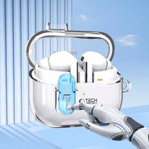 Tech-Protect FlexAir Ümbris with Carabiner jaoks Samsung Galaxy Buds 3 / 3 Pro - läbipaistev