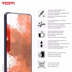 2D karastatud klaasist ekraanikaitse Samsung Galaxy A15/A15 5G, läbipaistev