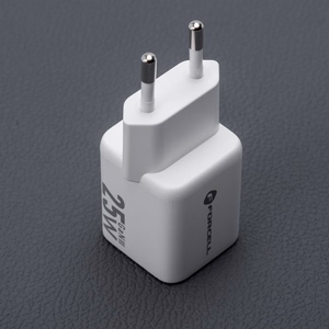 Phone laadija Forcell F-Energy Mini GaN III USB C + USB A QC4.0 PD 25W VT-25B valge 0INT