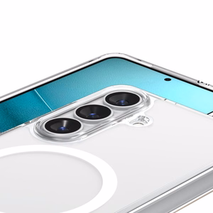 Spigen Ultra Hybrid Mag MagSafe ümbris Samsung Galaxy S26 Plus jaoks läbipaistev ja valge