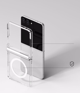 Ringke Fusion Flap Magnetic MagSafe ümbris mudelile Samsung Galaxy Z Flip 8 – läbipaistev