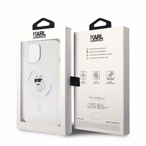 Karl Lagerfeld IML Choupette MagSafe ümbris jaoks iPhone 15 - läbipaistev