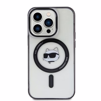 Karl Lagerfeld IML Choupette's Head MagSafe ümbris jaoks iPhone 15 Pro - läbipaistev